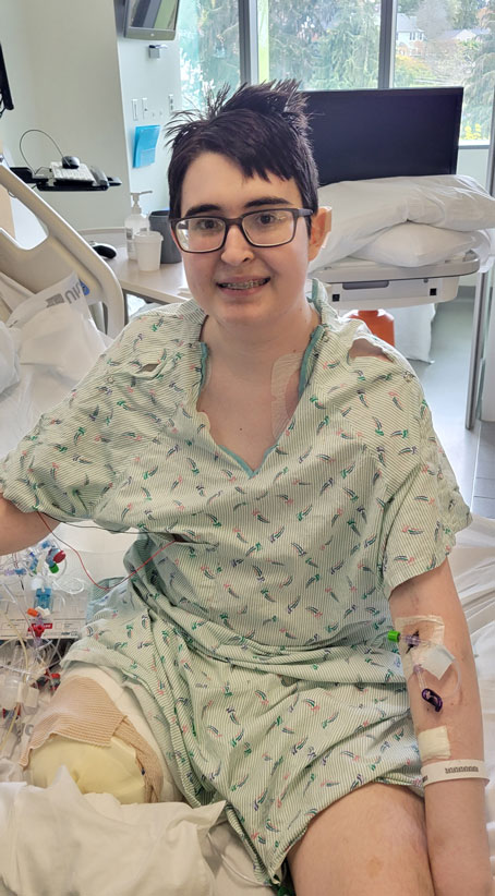 Asher happy at being able to sit up during physical therapy. Taken (2) days before passing